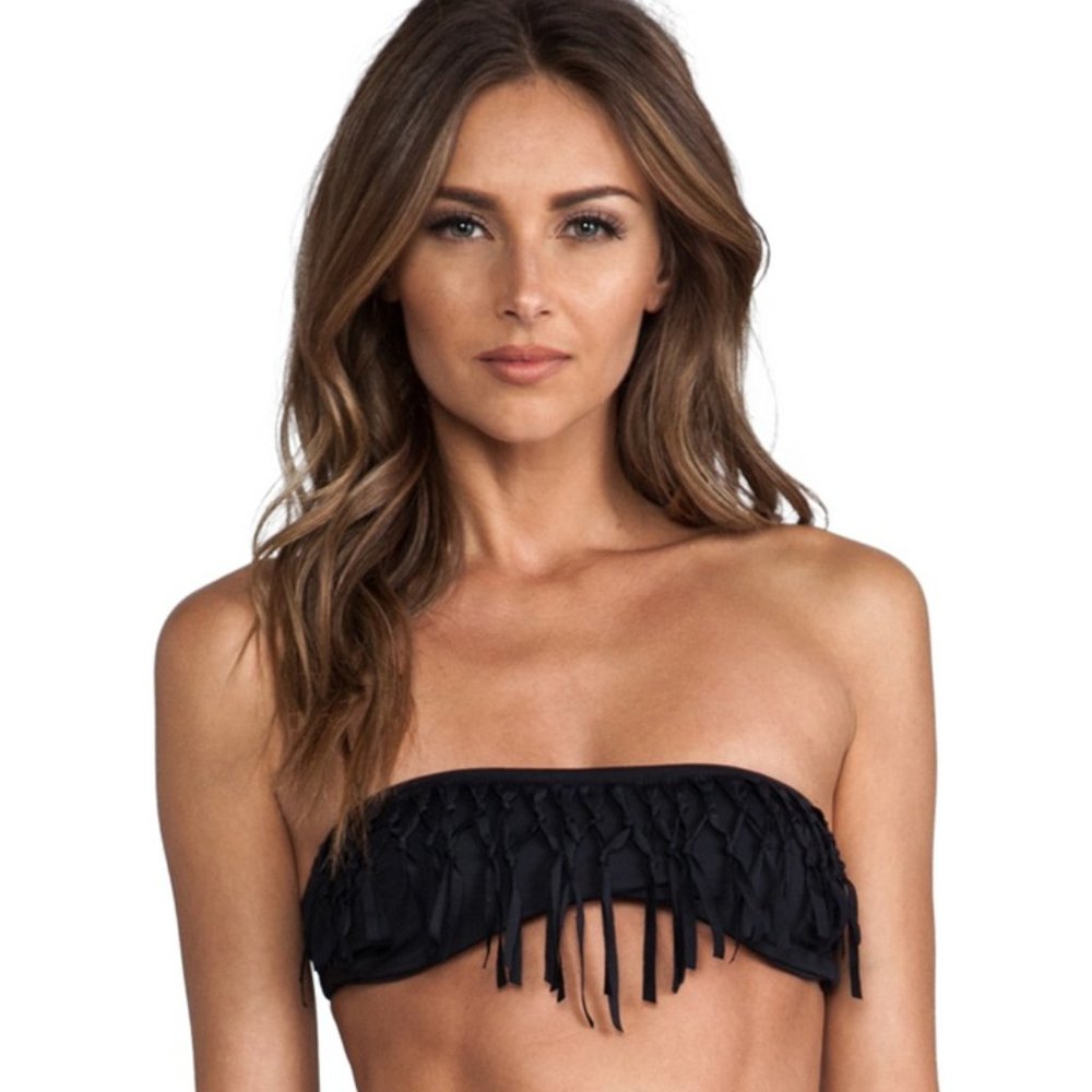 Revolve Bettinis Strapless Fringe Bikini Top ASO Rihanna - Picture 6 of 8